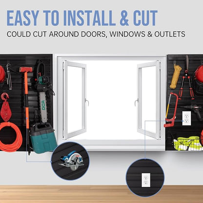 Slat Wall Paneling Garage Slat Wall Storage Systems Garage Wall Organizer - Image 6