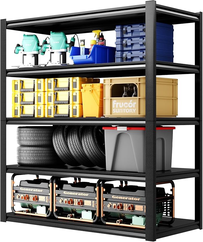 47.2" W x 23.7" D Garage Shelving Heavy Duty Storage Racks 3000LBS Adjustable by FogQueen