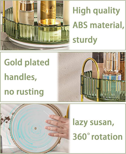 Rotating Makeup Organizer for Vanity, High-Capacity Skincare Make Up Storage - Image 3