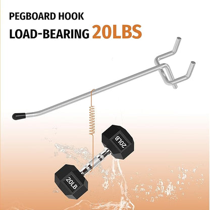 HUHOLE Pegboard Hooks 2 Inch 50PC, Ideal Garage Organization, Wall Storage Tool - Image 3