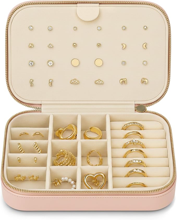 Small Travel Jewelry Box Organizer by BlushInk