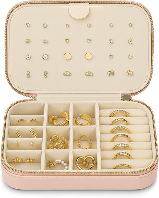 Small Travel Jewelry Box Organizer by BlushInk