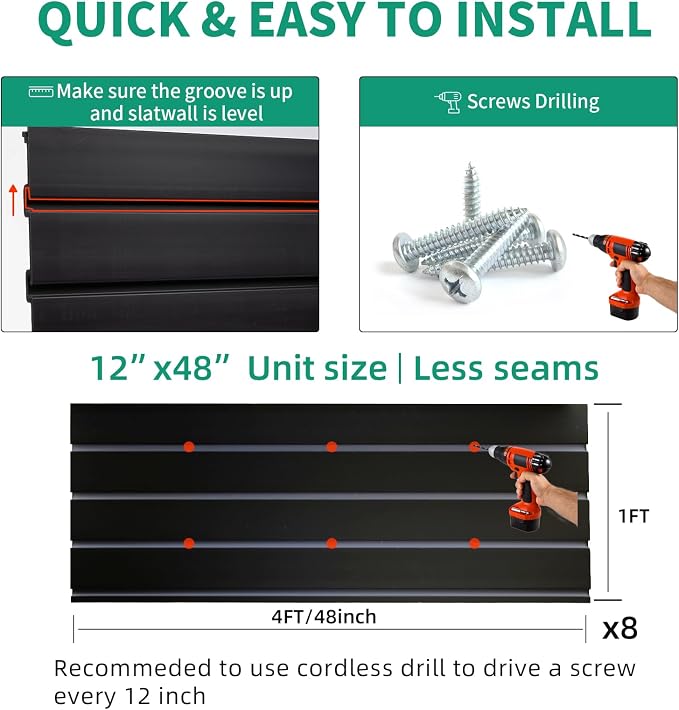 Slat Wall Paneling Garage Slat Wall Storage Systems, Slatwall Panels 4'x8' - Image 5