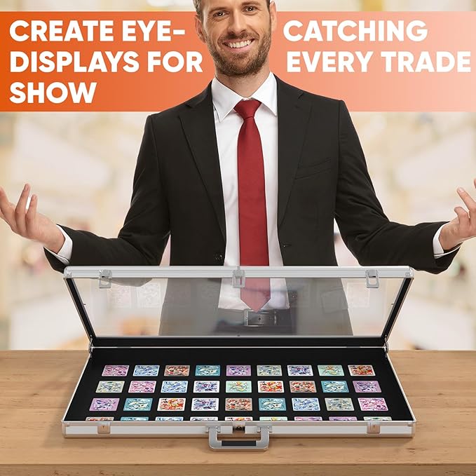 Portable Trade Show Display Case, Large Table Top Sports Card Display Case - Image 6