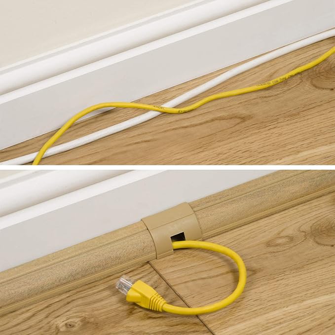 D-Line Cord Cover Kit, 30FT Self-Adhesive Wire Hider, Cable Raceway to Hide - Image 6