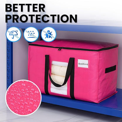 TAILI 2 Pack Pink Extra Large Moving Bags, Heavy Duty Totes - Image 8