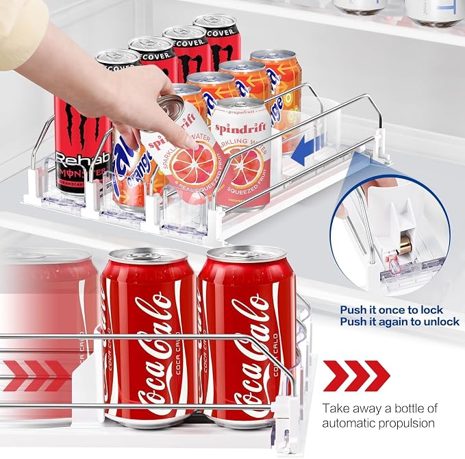 Drink Organizer for Mini Fridge, Automatic Pusher Drink Dispenser for - Image 3
