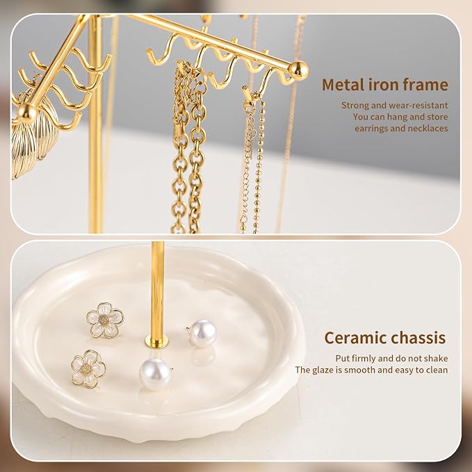 Necklace Holder Jewelry Stand, Rotating Necklace Holder Organizer - Image 5
