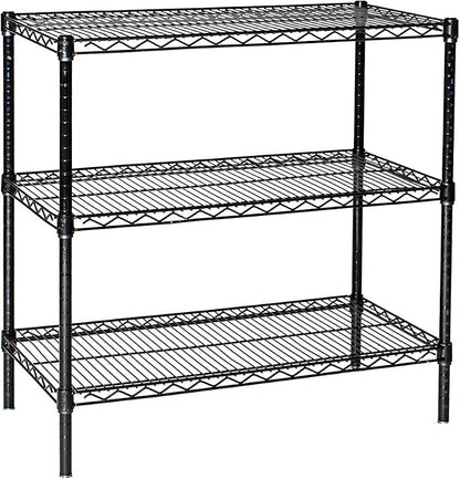 Omega 21" Deep x 60" Wide x 54" High 3 Tier Black Starter Shelving Unit by OmegaProductsCorporation