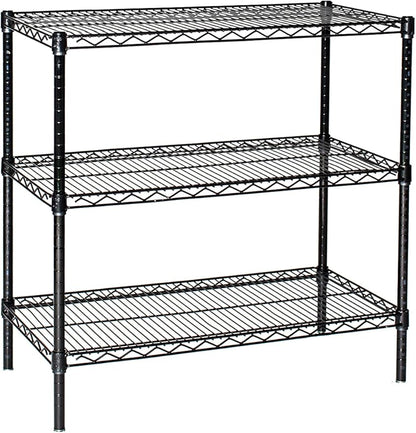 Omega 12" Deep x 36" Wide x 36" High 3 Tier Black Starter Shelving Unit by OmegaProductsCorporation