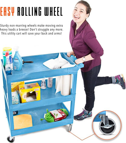 Stand Steady Tubstr 3 Shelf Utility Cart | Made in USA | Heavy Duty Tub Cart - Image 3