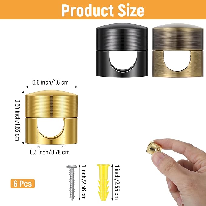 6 Sets Charger Holders for Cords Adjustable Cable Anchor Holders Adhesive Metal - Image 2