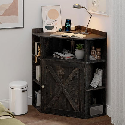 Vabches Corner Cabinet, Corner Storage Shelf - Image 6
