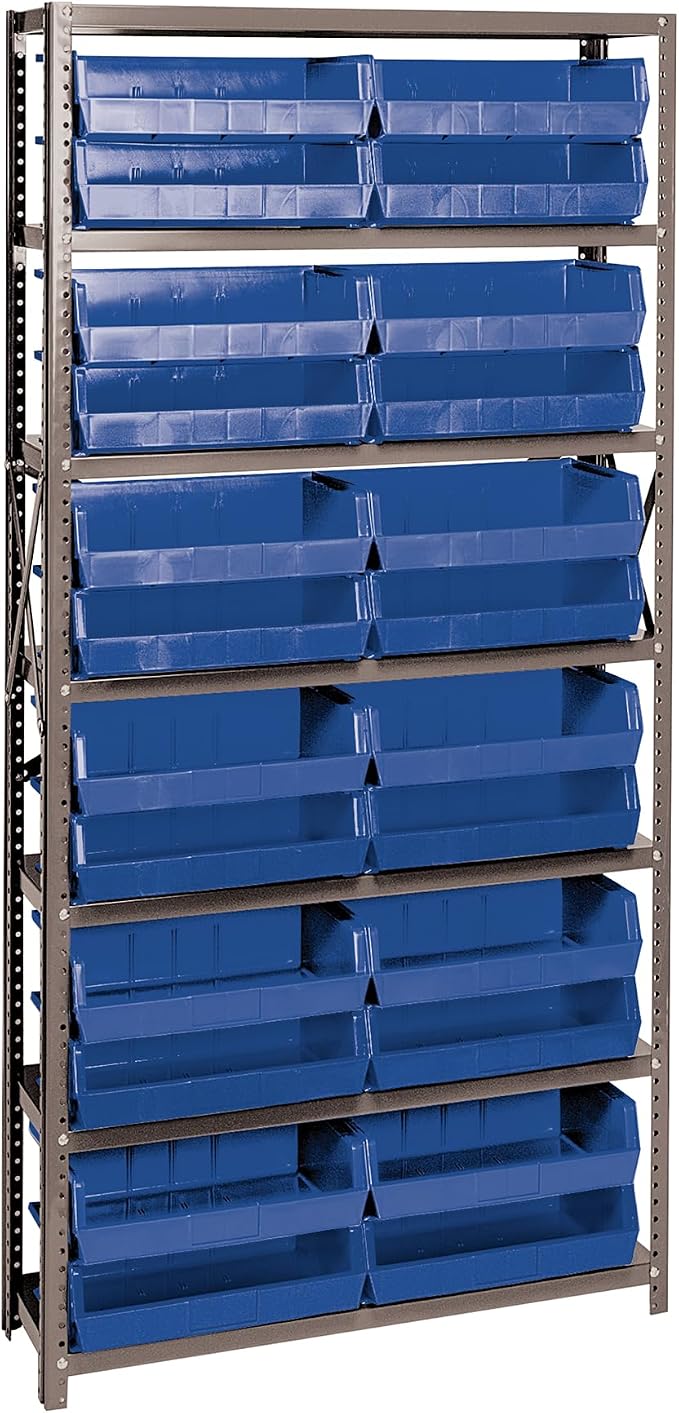 Quantum Storage Systems QSBU-245BL Solid Heavy Duty 7 Shelves 24 Ultra Stack & by QuantumStorageSystems