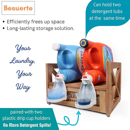 Farmhouse Wooden Laundry detergent stand - Image 4