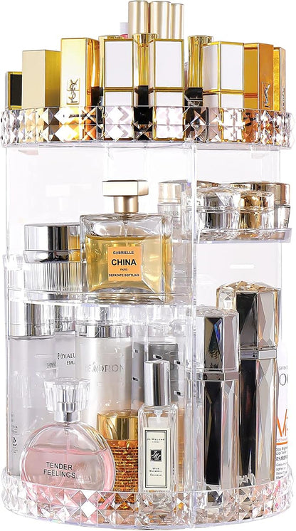 360 Rotating Makeup Organizer Large Perfume Cosmetics Organizer Beauty - Image 7