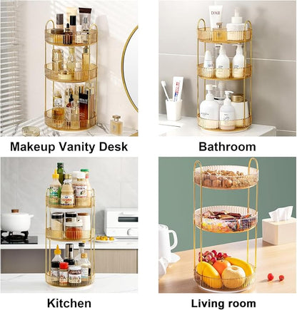 360 Rotating Makeup Organizer for Vanity, Bathroom Countertop Spinning Perfume - Image 6