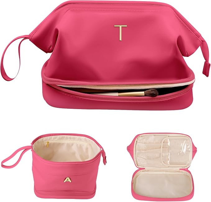 Initial Gifts for Women, Makeup Bag for Women, Bridesmaid Engagement Gift for by Vogewood