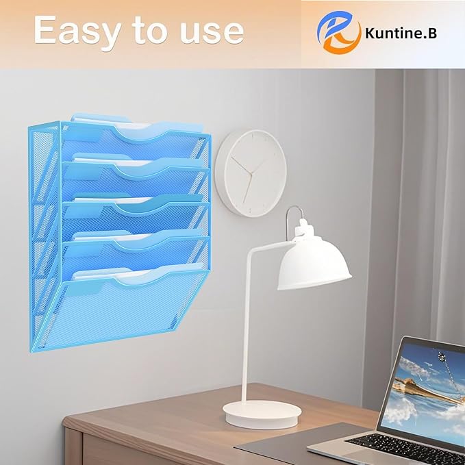 Kuntine.B Wall File Organizer Office Hanging Magazine Holder Wall File Organizer - Image 7