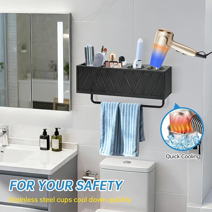 Hair Tool Organizer Wall Mounted - Image 4
