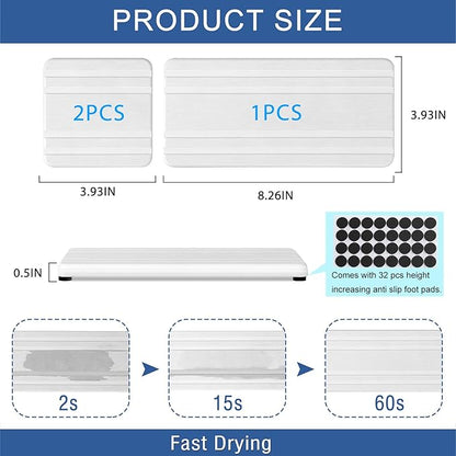 3PCS Water Absorbing Stone Tray, DryingNeat Diatomite Stone Sink Tray, Instant - Image 6