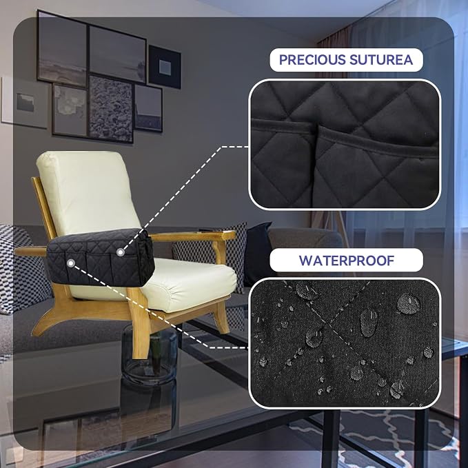 MEHIDFY Armchair Caddy, Waterproof Sofa Armrest Organizer, Non Slip Recliner - Image 6