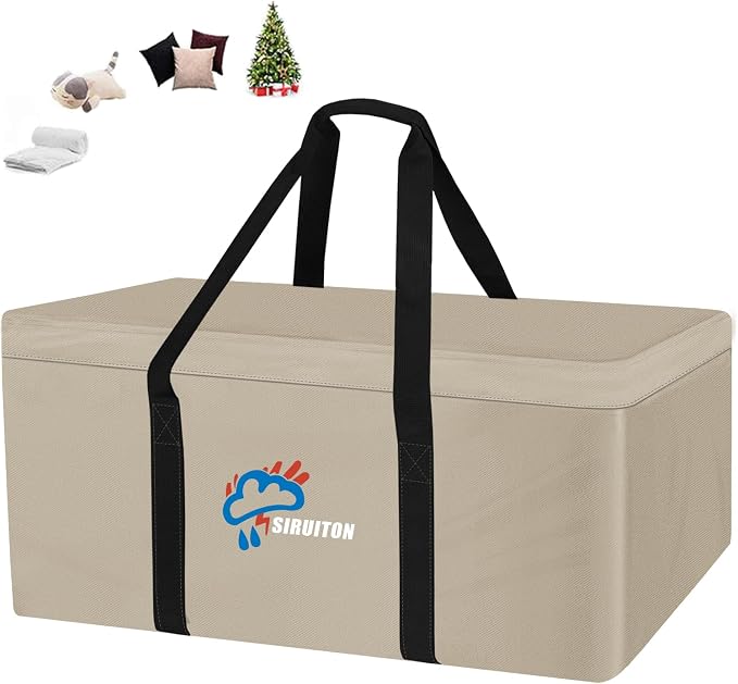 SIRUITON 69”L x 29.5”W x 21.6”H Outdoor Cushion Storage Bag, Patio Furniture by SIRUITON