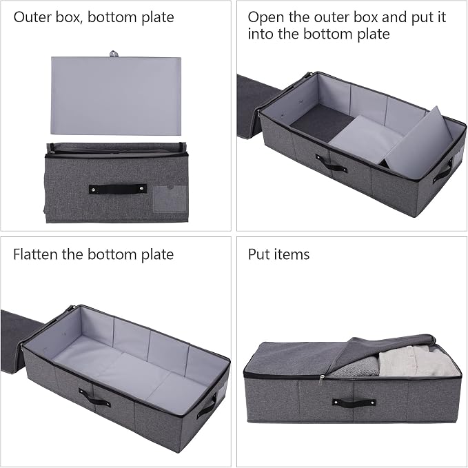 Omygarden 2PCS Foldable Under Bed Storage Box - Image 9