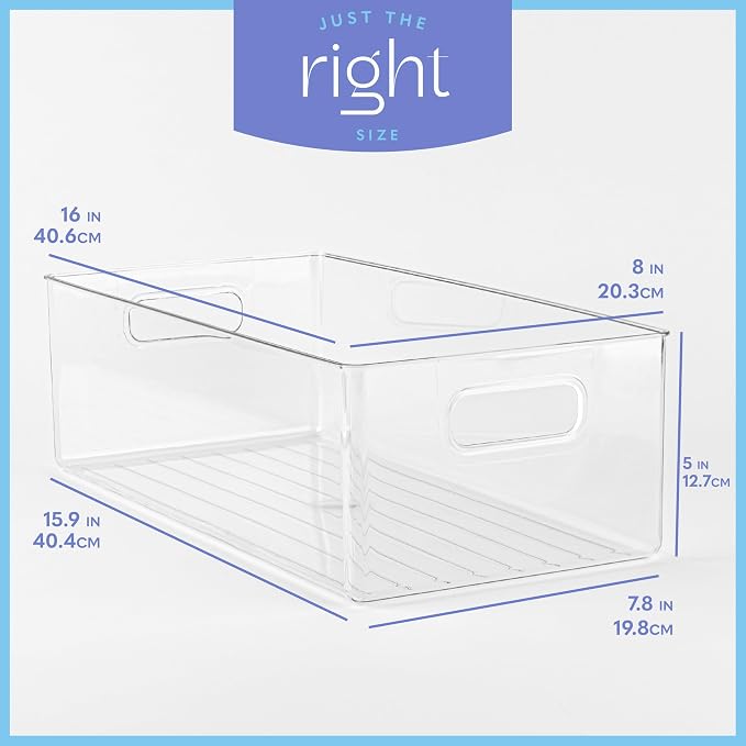 primebox Plastic Food Storage 2 Pack Clear Container Bin - Image 3