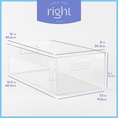 primebox Plastic Food Storage 2 Pack Clear Container Bin - Image 3