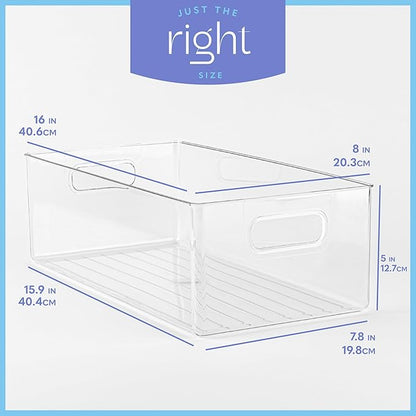 primebox Plastic Food Storage 6 Pack Clear Container Bin - Image 3