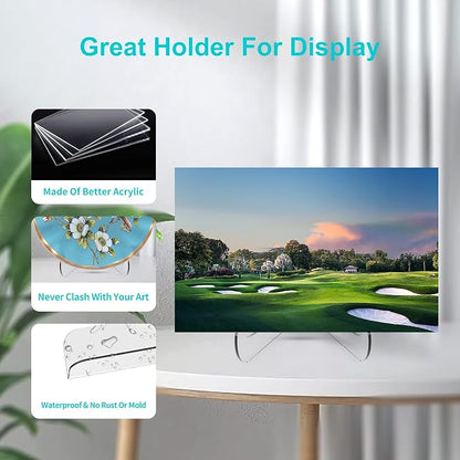 Boloyo 60-Degree Angle Acrylic Plate Display Stand, 6 Inch 5PC Clear Acrylic - Image 5