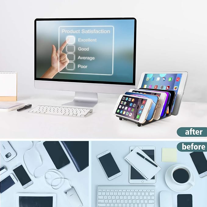 Adjustable Universal Multi Device Organizer Dock Stand Holder, Tablet Cell - Image 3