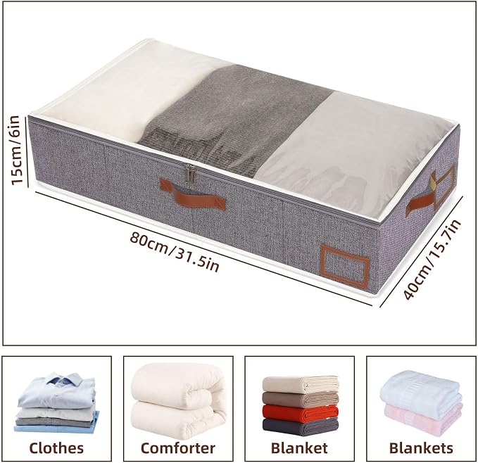 Yawinhe Under Bed Storage Containers, 4 Pack, Bin - Image 6