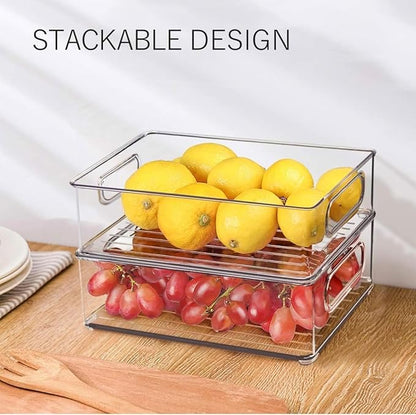 12 Pack Refrigerator Organizer Bins, 3 Sizes Stackable Clear Pantry Storage - Image 5