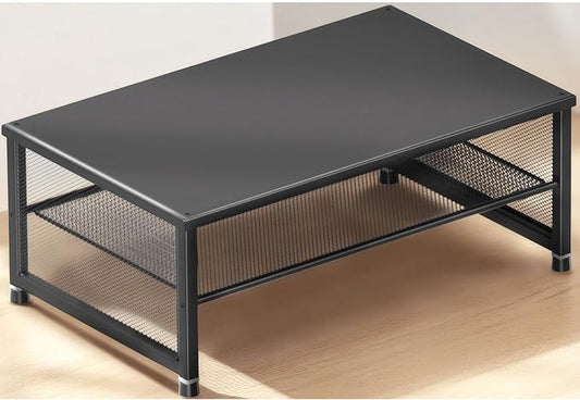 Desk Organizers and Accessories, 2-Tier Metal Computer Monitor Stand Riser by ECOLOVI