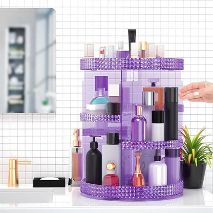 360 Degree Rotating Makeup Organizer, Extra Large Capacity Cosmetics Organizer - Image 9
