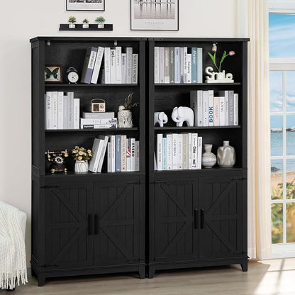 70in Tall Bookshelf 5 Tier Bookcase - Image 8