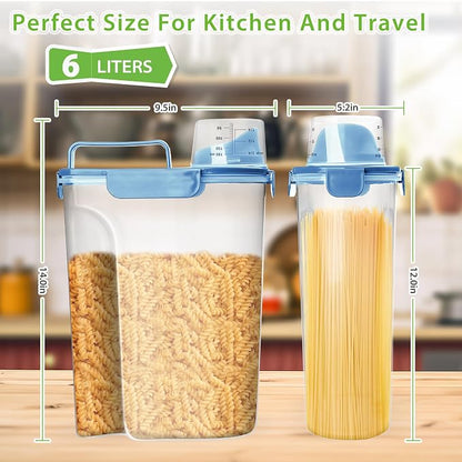 Rice Storage Container, 5 to 10lb Dry Food Airtight Dispenser, Pet Dog Cat Food - Image 2