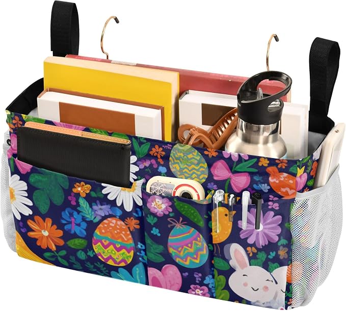 Easter Daisy Rabbit Birds Eggs Bedside Caddy - Image 3