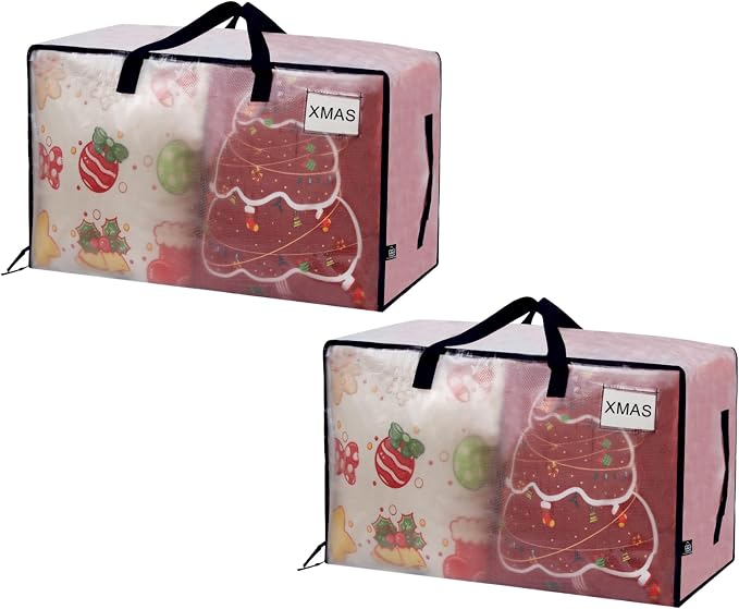 VENO 2 Pack Moving Bags and Large Christmas Decoration Storage Bins by Veno