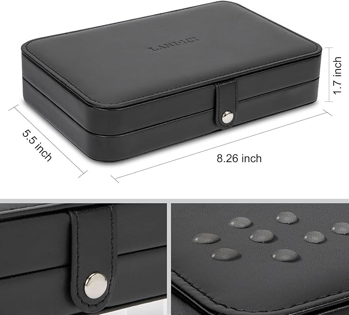 LANDICI Small Jewelry Box for Women Girls, PU Leather Travel Jewelry Case - Image 6