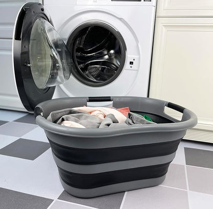 SAMMART 40L Collapsible Plastic Laundry Basket - Image 3