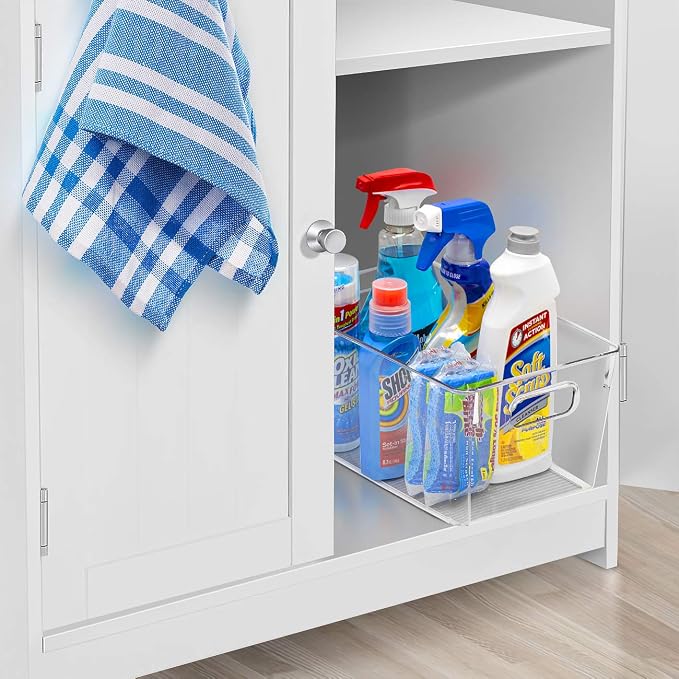 Sorbus Medium Clear Plastic Storage Bins - Image 5