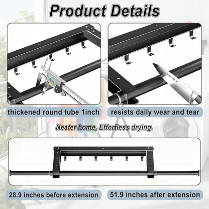 2 Pcs Clothes Drying Rack, Laundry Drying Rack - Image 4