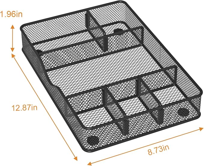 Desk Drawer Organizer Tray, Metal Mesh Drawer Organizer - Image 4