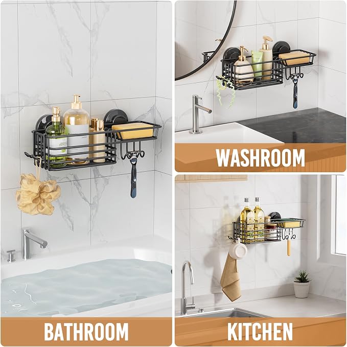 LEVERLOC Shower Caddy Suction Cup, Suction Caddy - Image 6