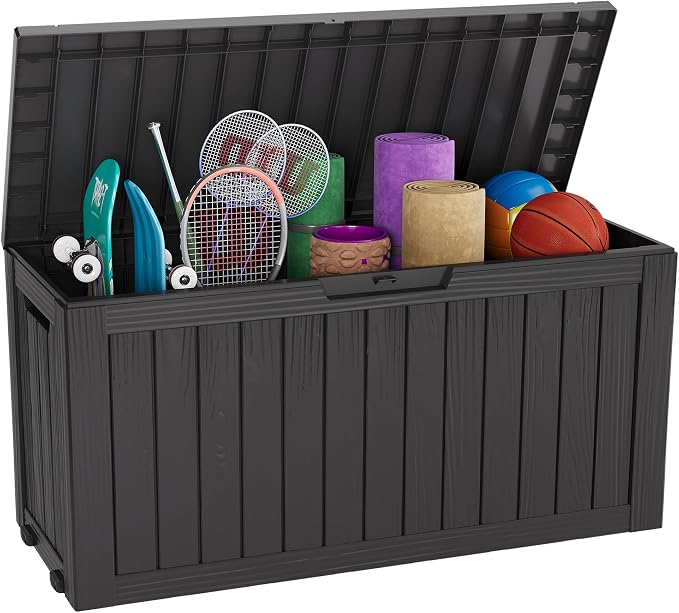 Outdoor Storage Box, Resin Deck Boxes Indoor and outdoor, Waterproof Storage by NBYSGO