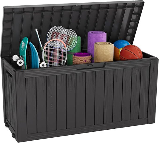 Outdoor Storage Box, Resin Deck Boxes Indoor and outdoor, Waterproof Storage by NBYSGO