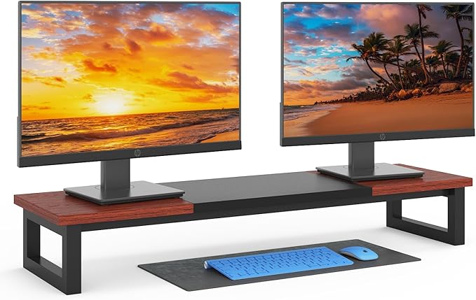YAOHUOO Dual Monitor Stand Riser, 39Inch Large Monitor Stands by YAOHUOO